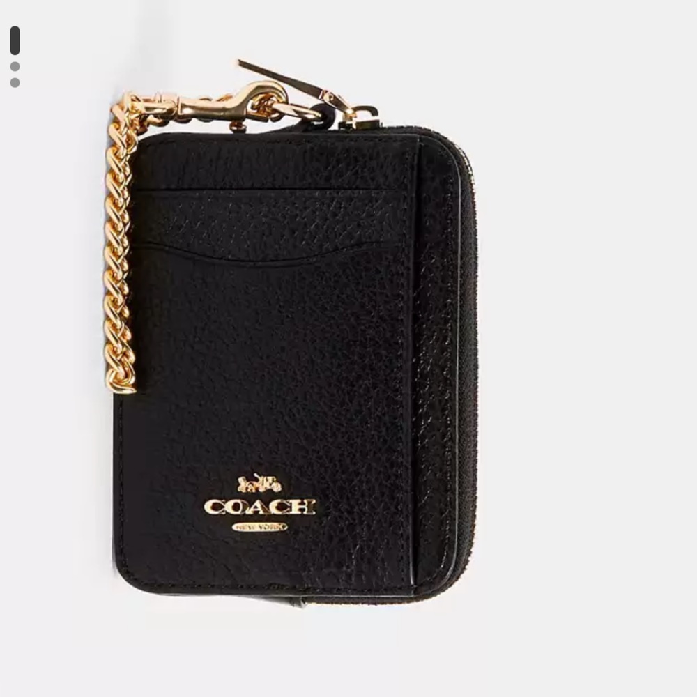 Coach zip card case